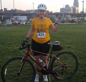 Me with my bicycle before the 2018 Owl Ride.